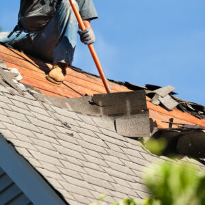 Roofer removing old roof shingles with roof jack, roofers Pekin IL, roofing company Pekin IL, roofing contractor Pekin IL, roof repair Pekin IL, roof replacement Pekin IL, residential roofing Pekin IL, commercial roofing Pekin IL, roof inspection Pekin IL, storm damage roofing Pekin IL, hail damage roof repair Pekin IL, local roofers Pekin IL, emergency roof repair Pekin IL, roofing services Pekin IL, shingle roofing Pekin IL, flat roof repair Pekin IL, roof leak repair Pekin IL, Pekin roofing contractors, roofing estimates Pekin IL, Central Illinois roofing company, storm restoration Pekin IL